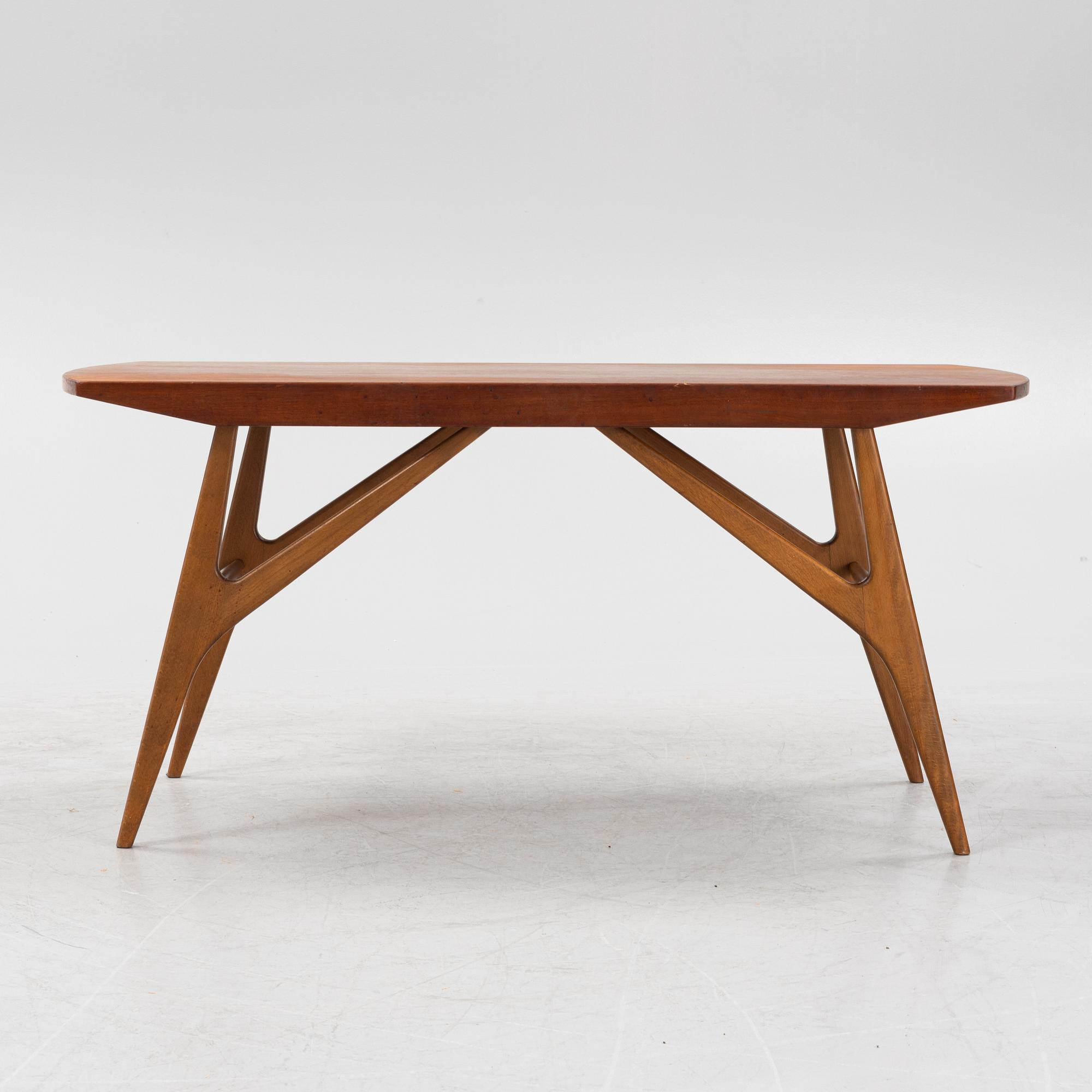 A teak veneered coffee table, Jason, Ringstedt, Denmark, 1950's/60's.