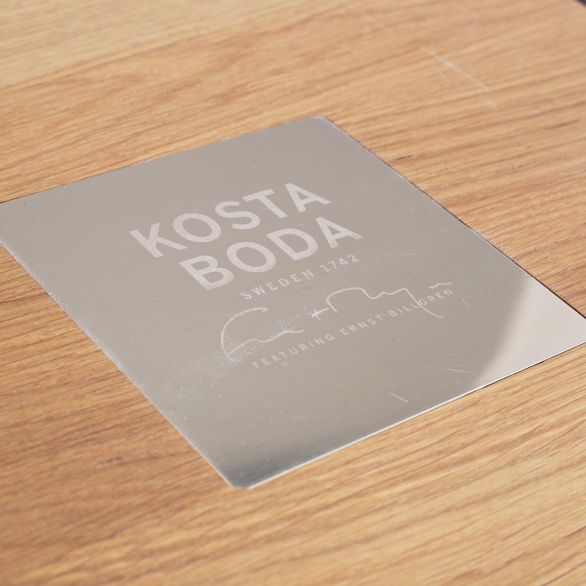 Ernst Billgren, skulptur, glas, "And i Vas", Kosta Boda, numrerad 15/30, signerad.
