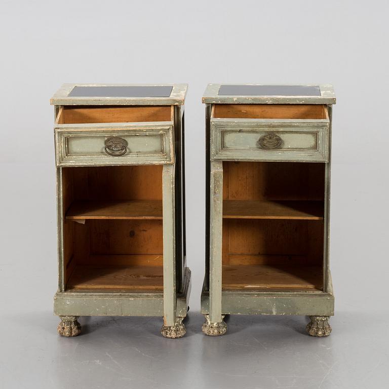 a pair of bedside table, 20th century,.