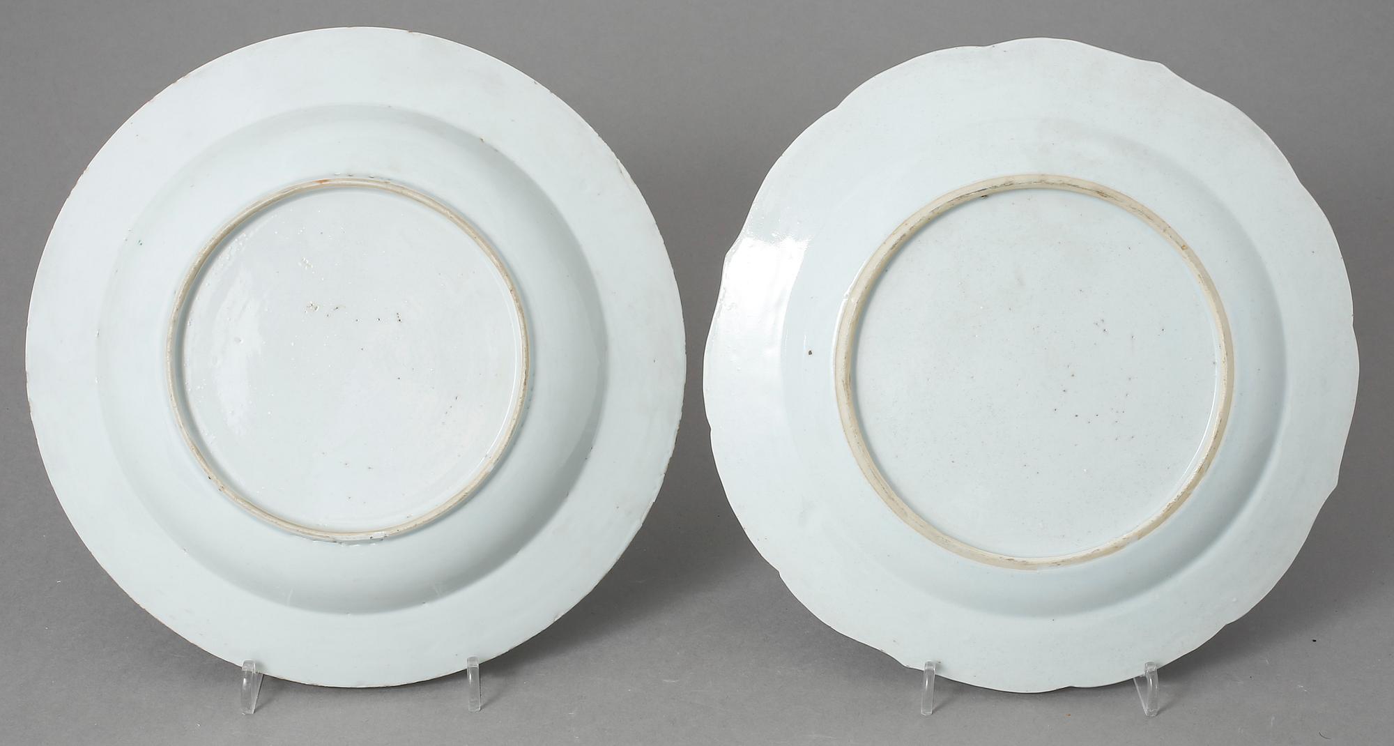 TALLRIKAR, 2st, porslin, Kina, 1700-tal.