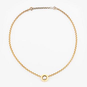 Necklace, 18K gold with pearl, Italian and Swedish hallmarks.