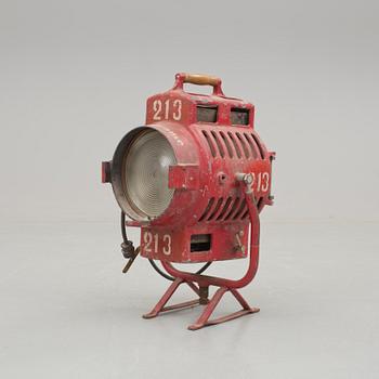 STRÅLKASTARE/TEATERLAMPA, plåt, Metronome, 1900-talets mitt.
