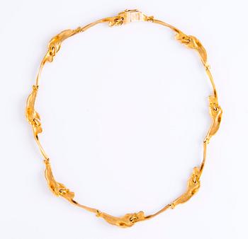 BJÖRN WECKSTRÖM, KAULAKORU, "Maariankämmekät", 14K kultaa. Lapponia 1971.