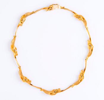 BJÖRN WECKSTRÖM. A 14K gold collier, 'Orchid Psychedelic'. Lapponia 1971.