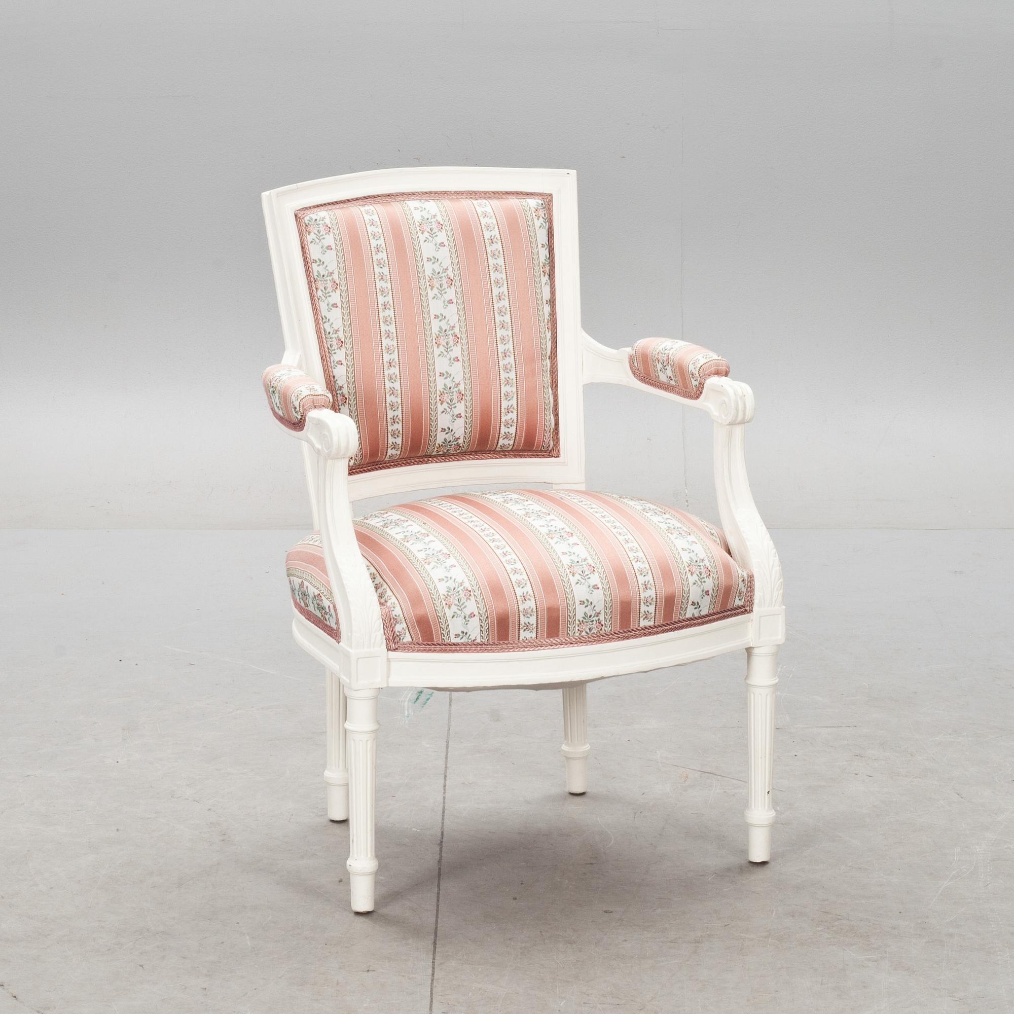 KARMSTOL, gustaviansk stil, omkring 1900.