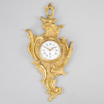 A French Fleury à Paris à Paris part rococo gilt bronze cartel clock.