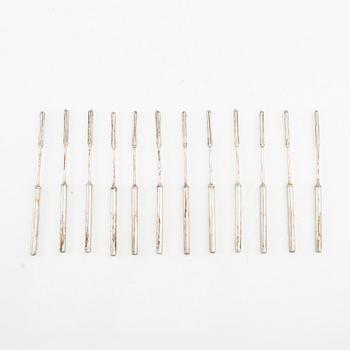 Champagne whisks, 12 pieces, silver.