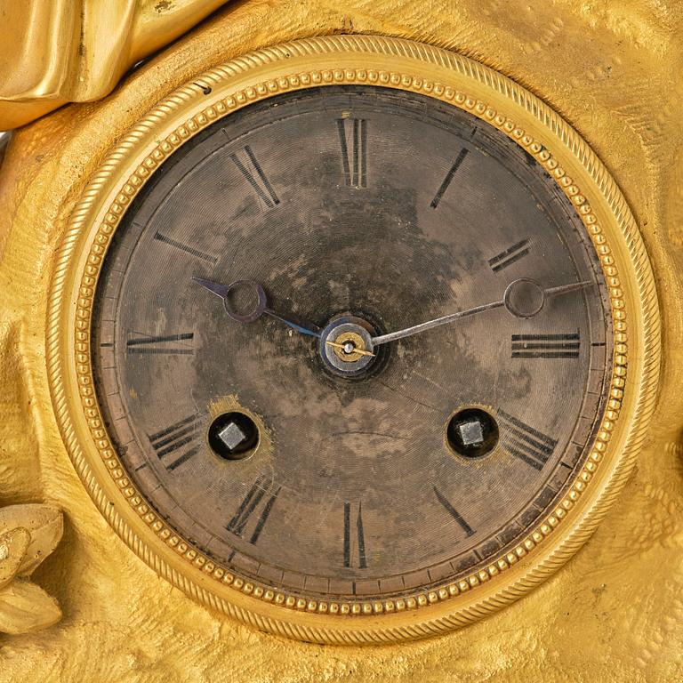 A mantle clock, presumably french, second half of the 19th century.