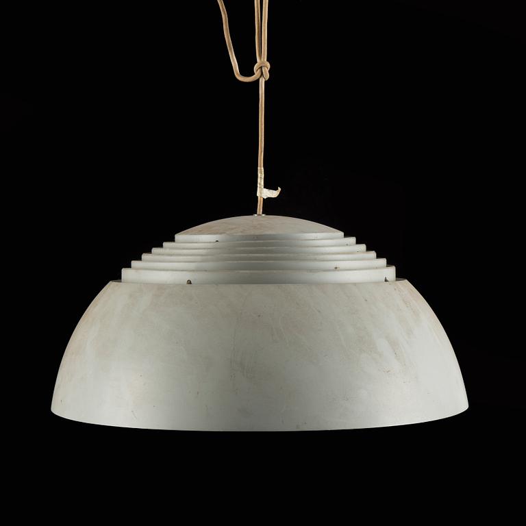 A 'AJ-pendeln' ceiling lamp by Arne Jacobsen for Louis Poulsen, Denmark.