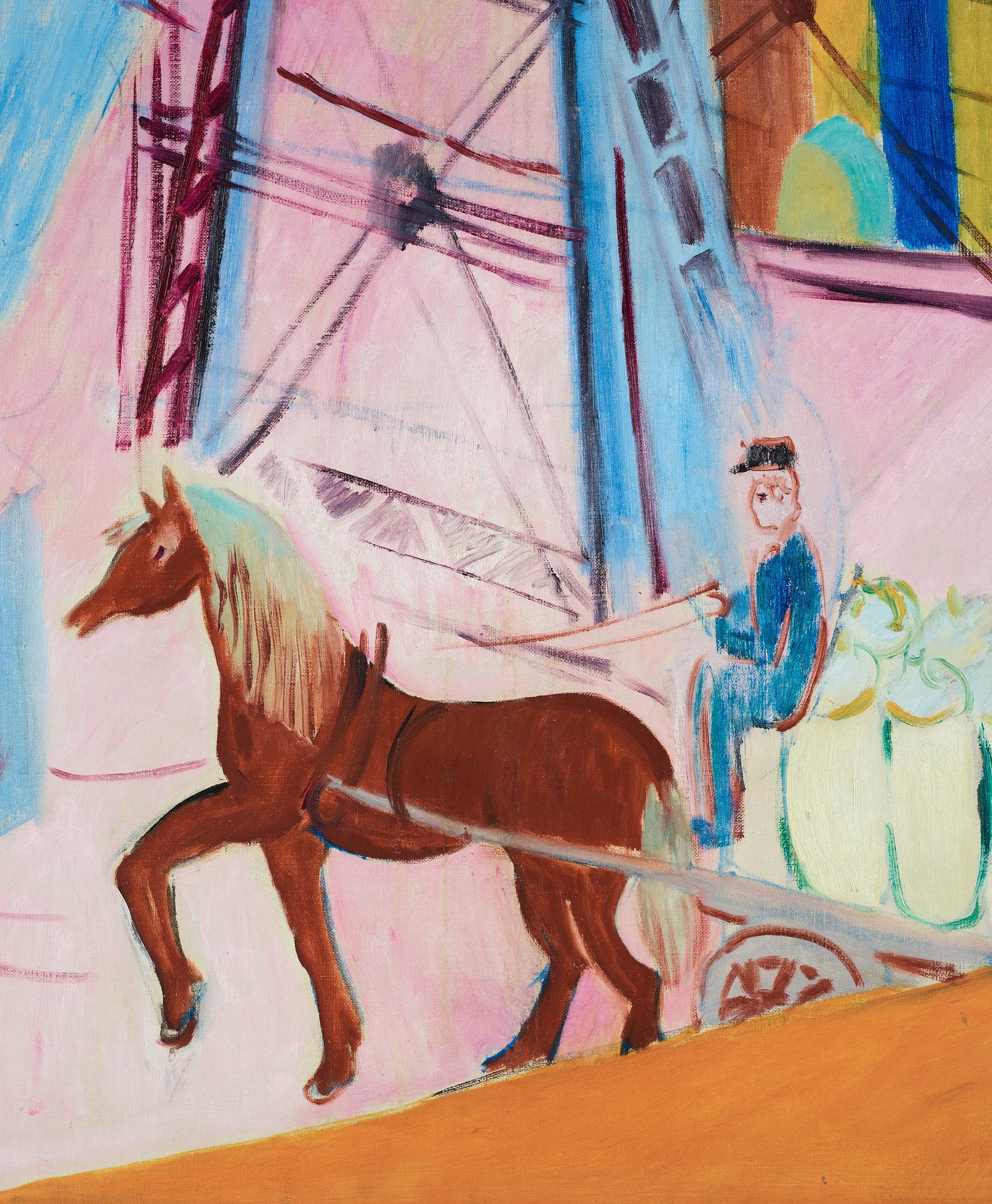 Sigrid Hjertén, "Det blå lokomotivet" (The Blue Locomotive).