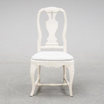 A Swedish rococo chair, mid 18th Century.