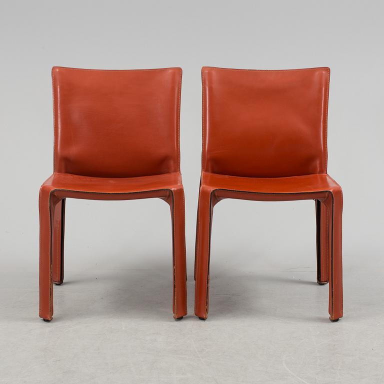 MARIO BELLINI, a set of 8 "412 CAB" chairs for Cassina.