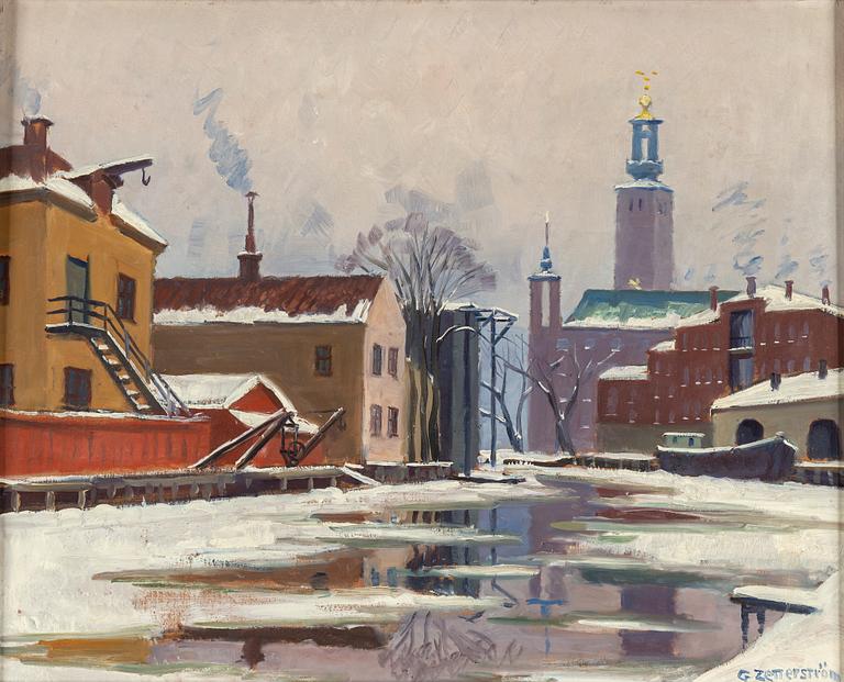 GUNNAR ZETTERSTRÖM, olja på pannå, signerad.