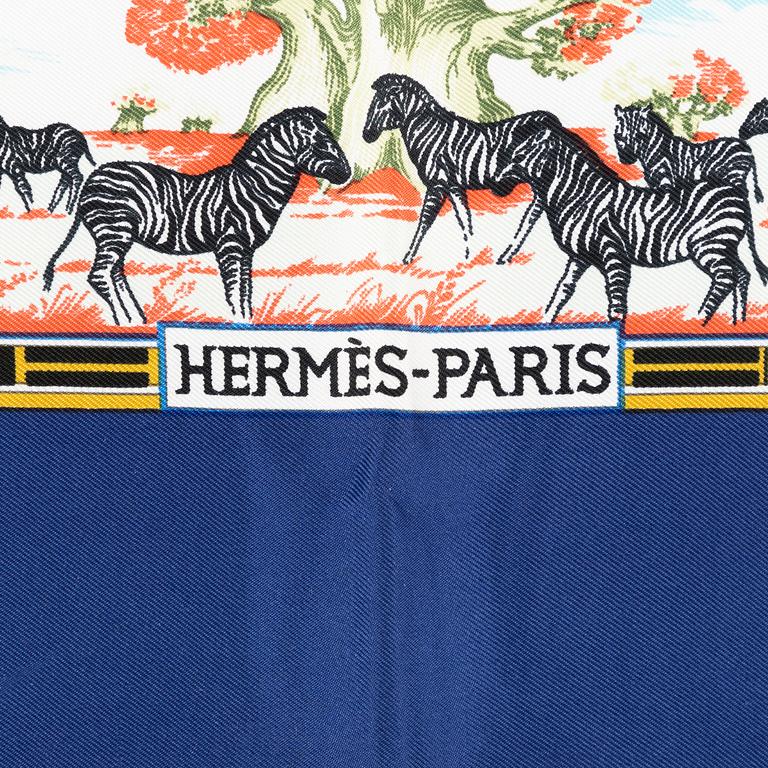 Hermès, a 'Tropiques' twill silk scarf.