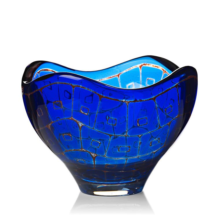 Sven Palmqvist, a "Ravenna" glass bowl, Orrefors 1978.
