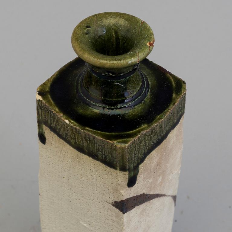 A Japanese stoneware bottle vase, 1960's.