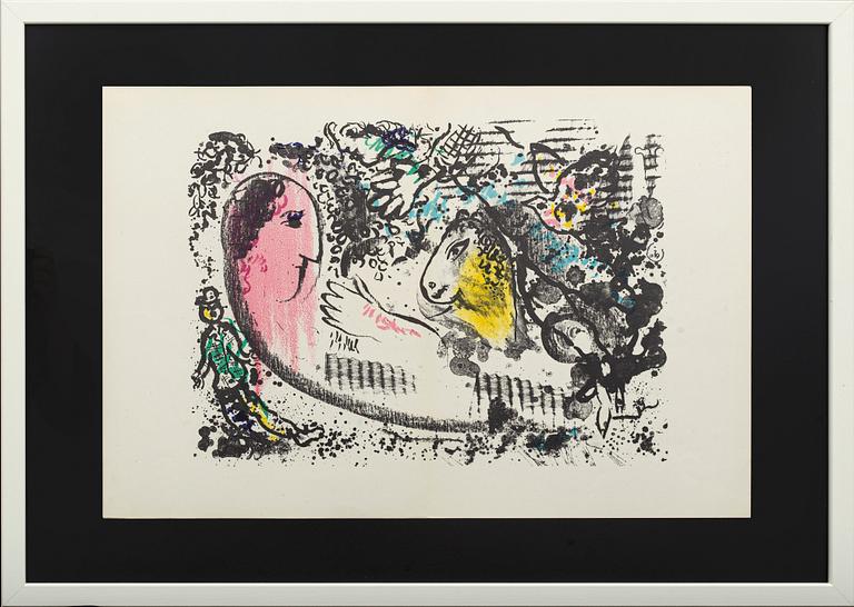 MARC CHAGALL,  lithograph in colours from Derrière le Miroir nr 182 1969.