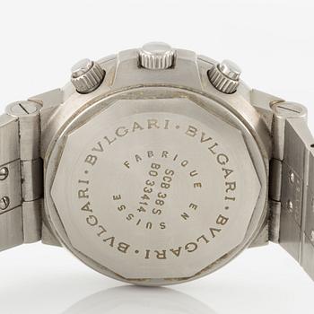 Bvlgari, Scuba Diagono, chronograph, wristwatch, 38 mm.