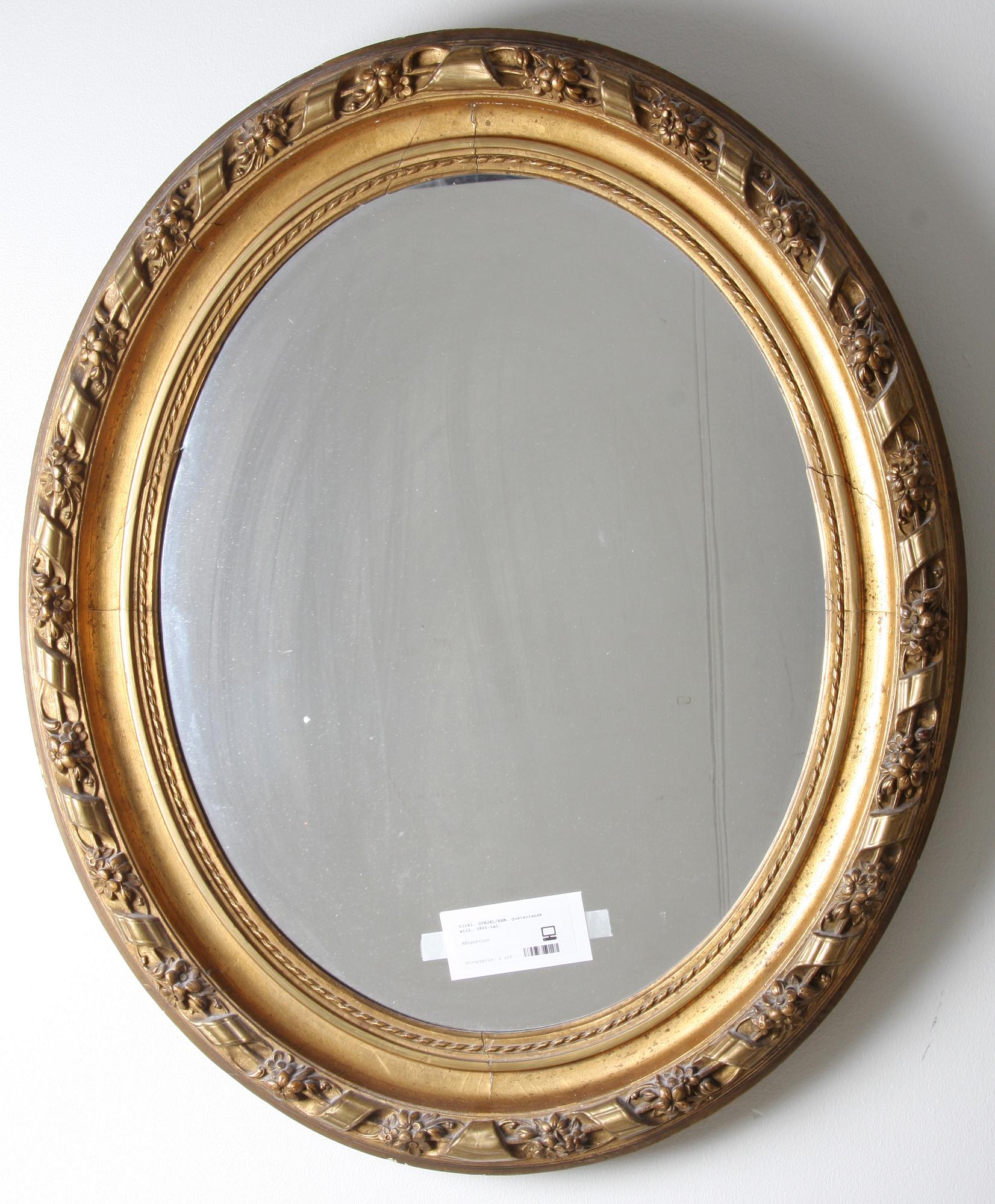 SPEGEL/RAM, gustaviansk stil, 1800-tal.