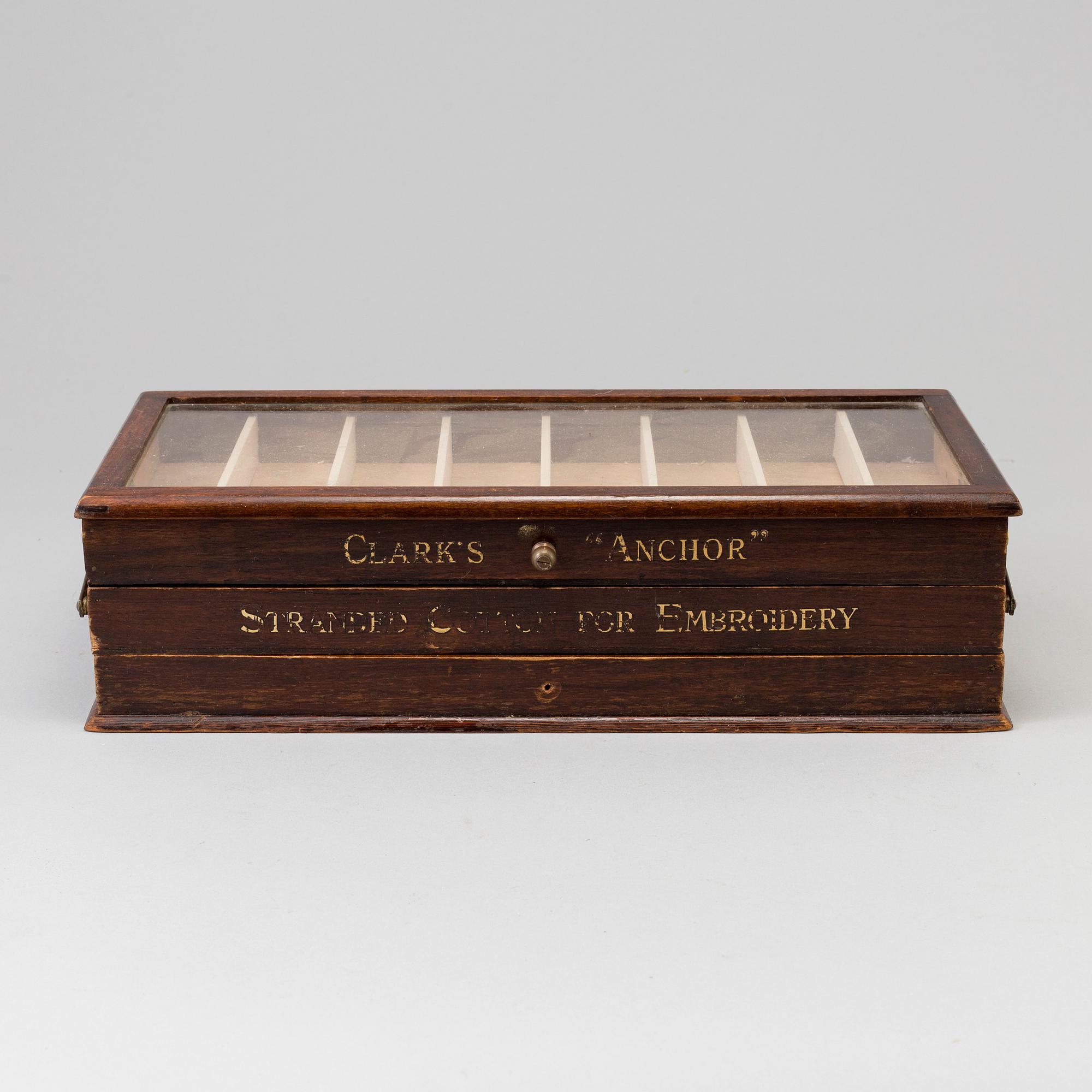 A sewing box 'Anchor' by Clarks, early 20th century.
