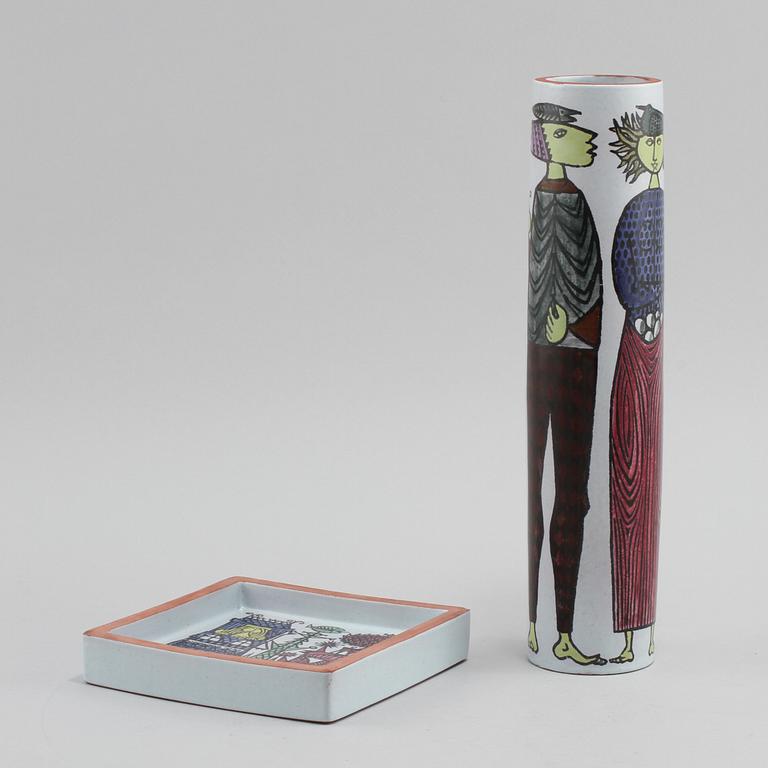VAS SAMT FAT, fajans, "Karneval", Stig Lindberg, Gustavsberg, 1958-62.
