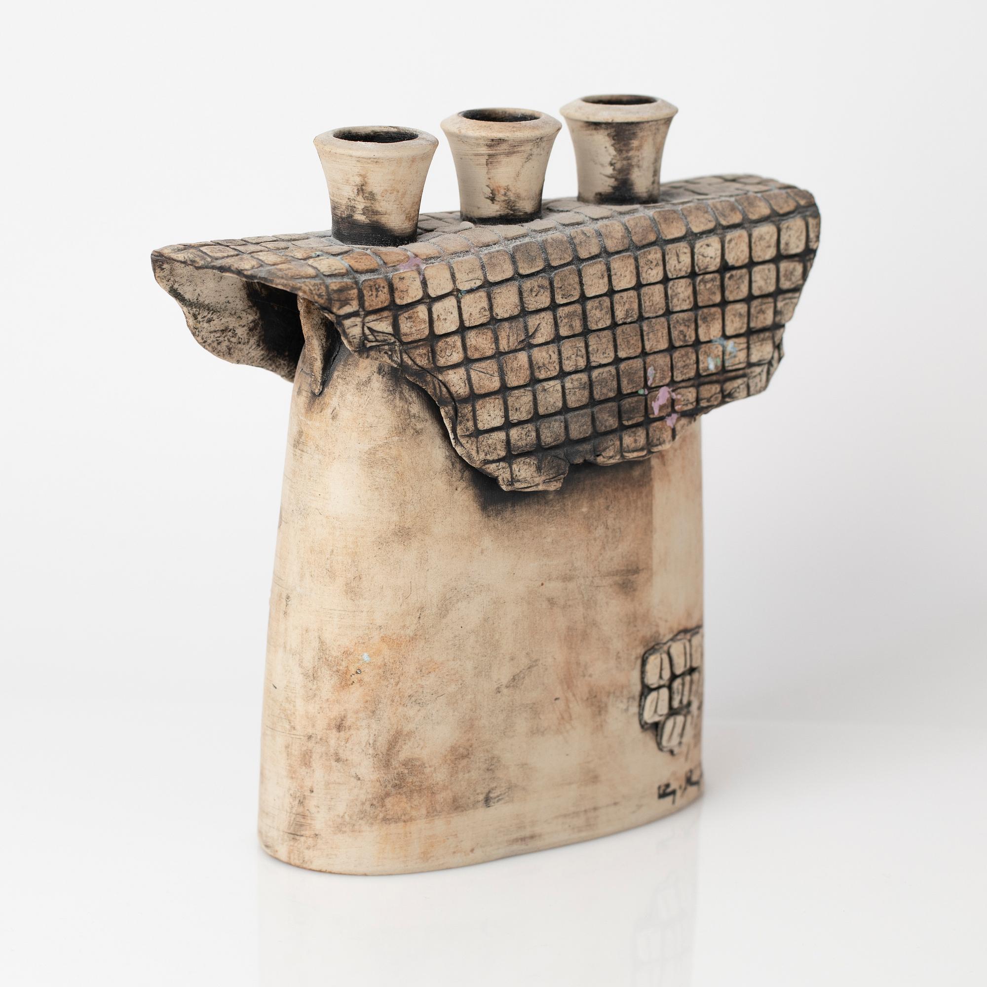 Börje Berglund, candelabrum, ceramic.