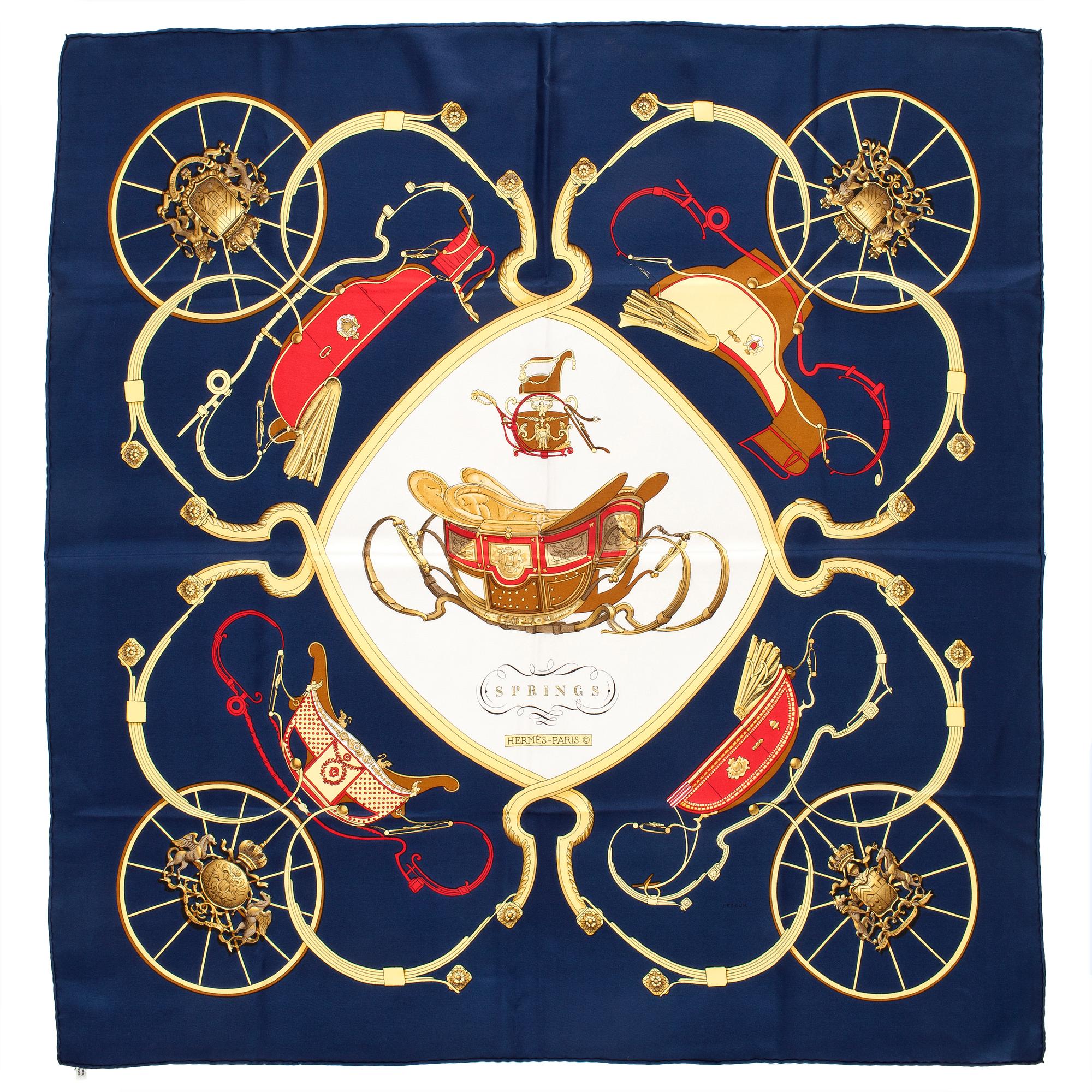 HERMÈS, scarf, "Springs".