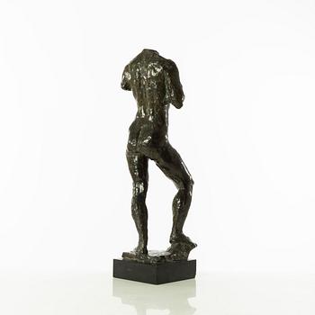 Gudmar Olovson, sculpture. Signed. Numbered. Foundry mark. Bronze, total height 50 cm, length 14 cm.