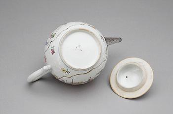 TEKANNA,  porslin/silver,  Qianlong, Kina,  1700-tal.