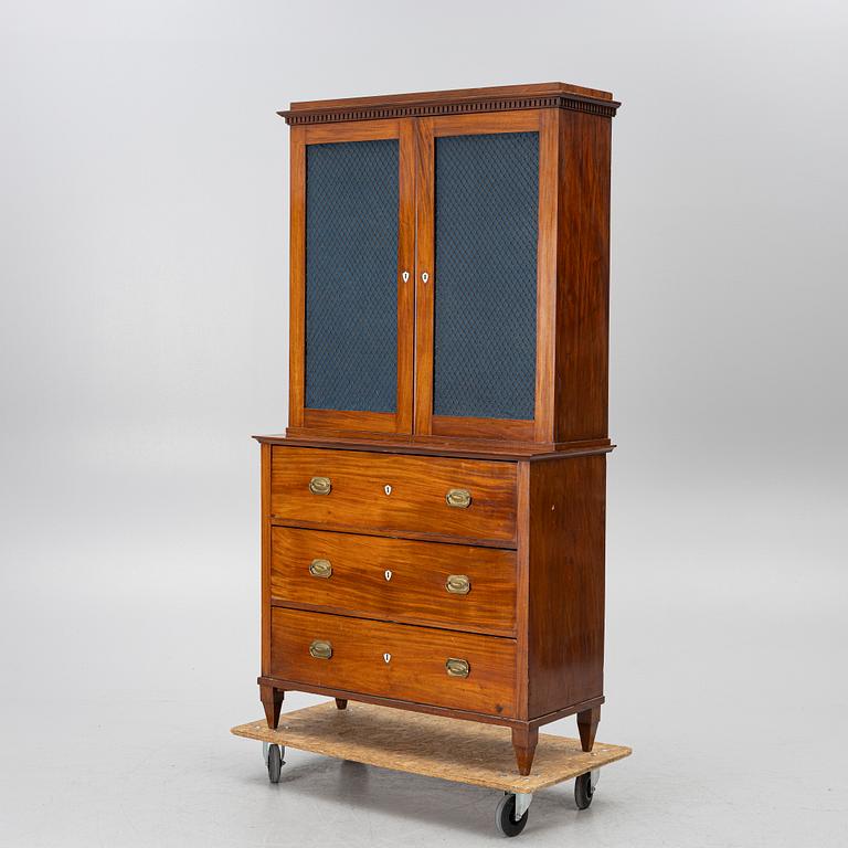 Bookcabinet, Sweden, late Gustavian style 19th century.