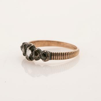 Ring, rose-cut diamonds.