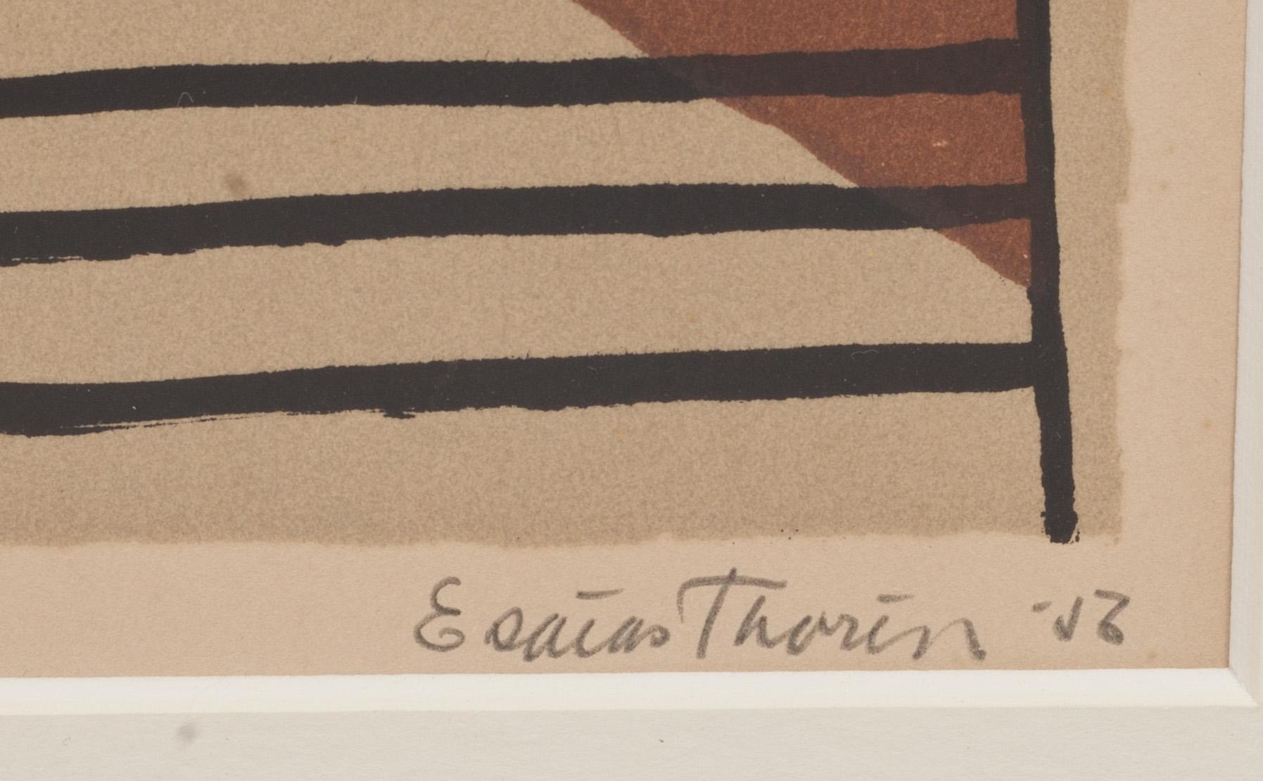 ESAIAS THORÉN, färglitografi, signerad, numrerad 102/310 och daterad -56.