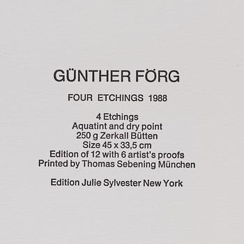 Günter Förg, "Four etchings".