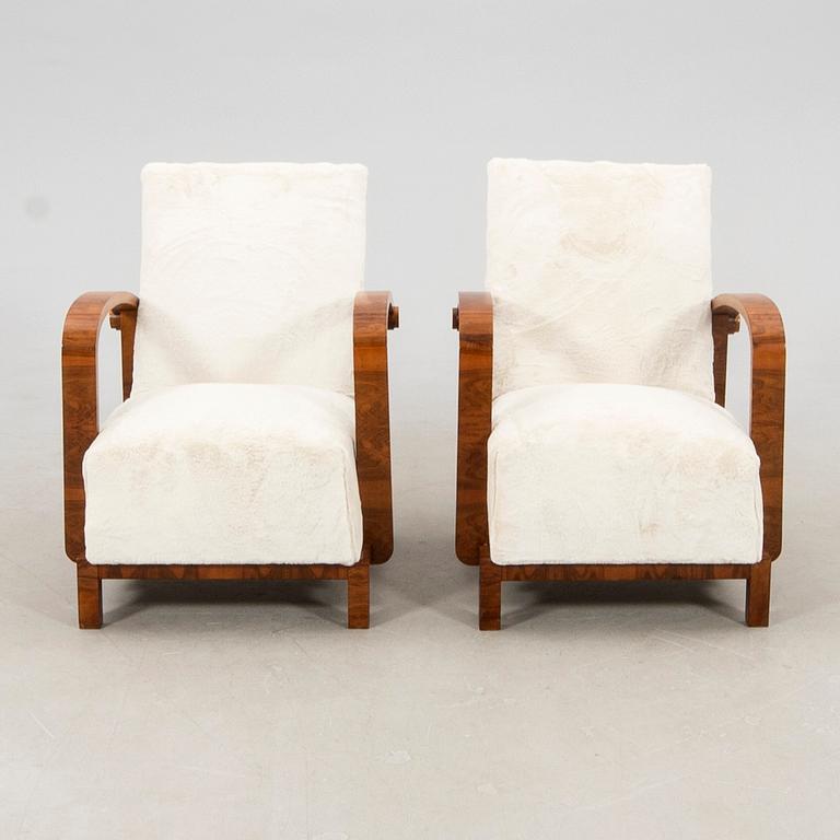 Fåtöljer ett par Art Deco 1900-talets första hälft.