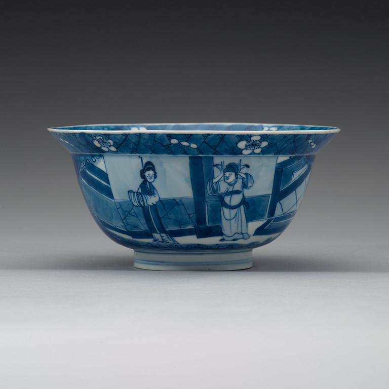 SKÅL, porslin. Qingdynastin Kangxi (1662-1722). Med Kangxi sex karaktärers märke och period.