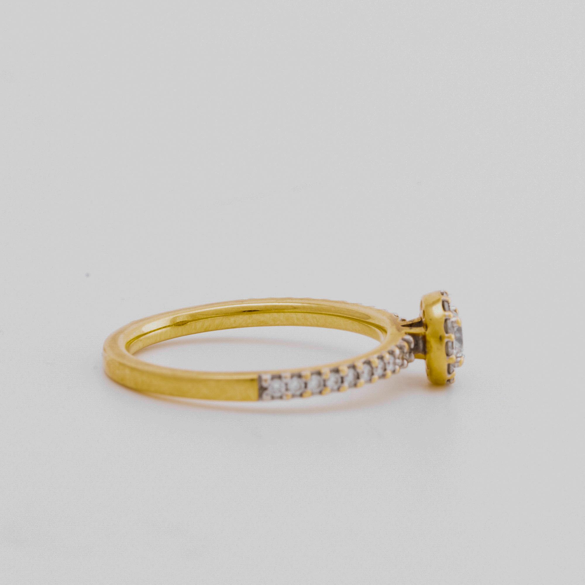 RING 18K gold w brilliant-cut diamonds approx 0,50 ct in total.