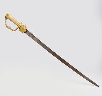 A German hunting sword Hirschfanger, first half / mid 18th century.