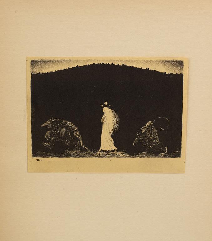 JOHN BAUER, "Troll", svit om tio litografier, , Ernst Bauers Förlag Göteborg, A. Börtzells, 1915.