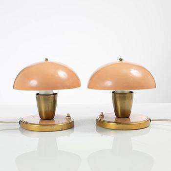 Cebe, a pair of table lamps model "77290", Svalöv, 1930s.