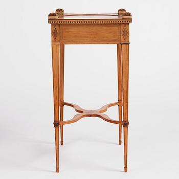 A late Gustavian mahogany table by F. Schalin (master in Stockholm 1797-1817).