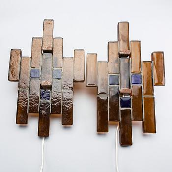 Wall lamps, a pair, probably Christer Sjögren Lindshammar.