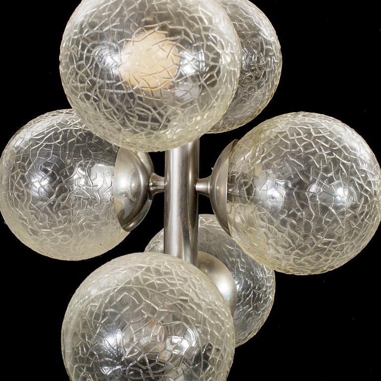 A ceiling lamp for six lights, second half of 20th century.