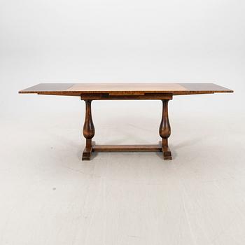 A 1940s birch dining table/library table.