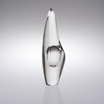 TIMO SARPANEVA, A GLASS SCULPTURE. Orchid. Signed Timo Sarpaneva Iittala -56. Designed in 1954.