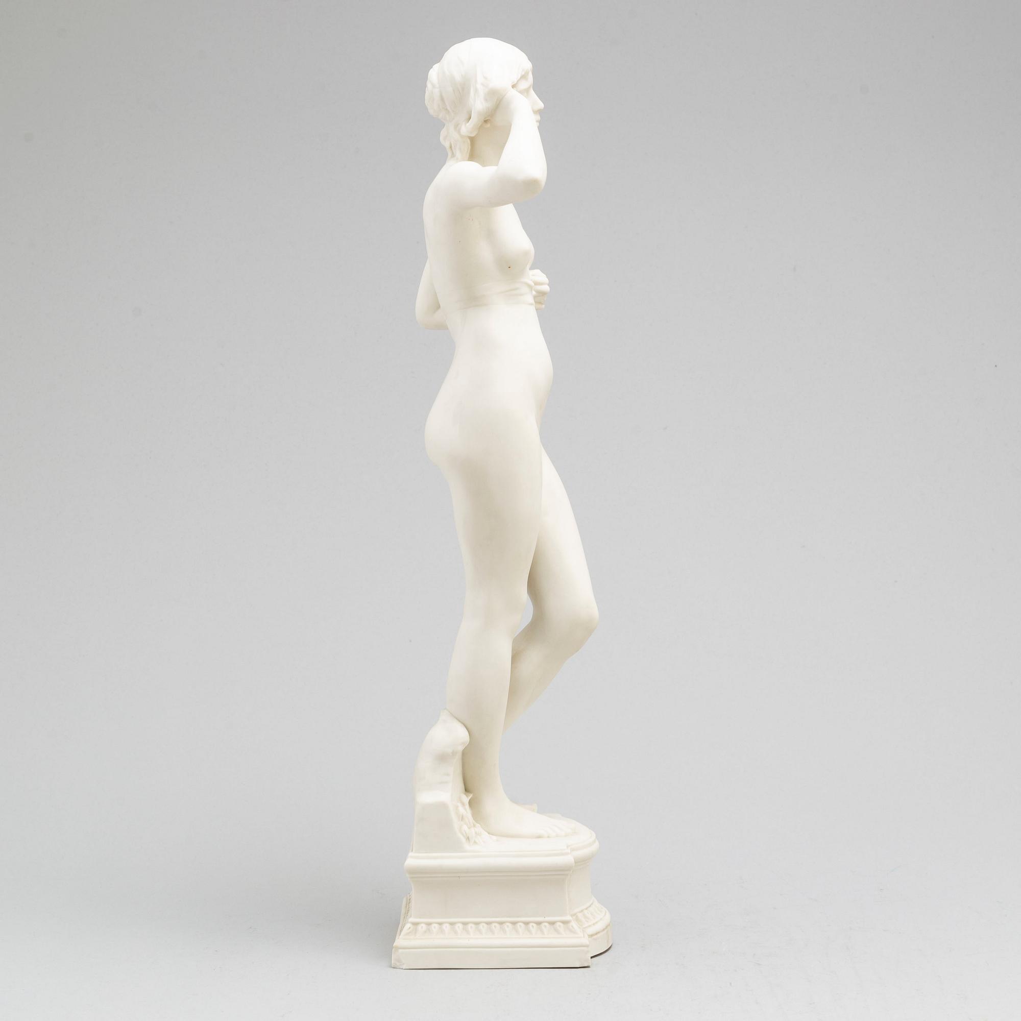 PER HASSELBERG, after. A porcelain sculpture from Gustafsberg, dated 01.