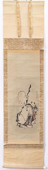 Oidentifierad konstnär, Shoulao / Jurojin och pojke, Japan, omkring 1900.