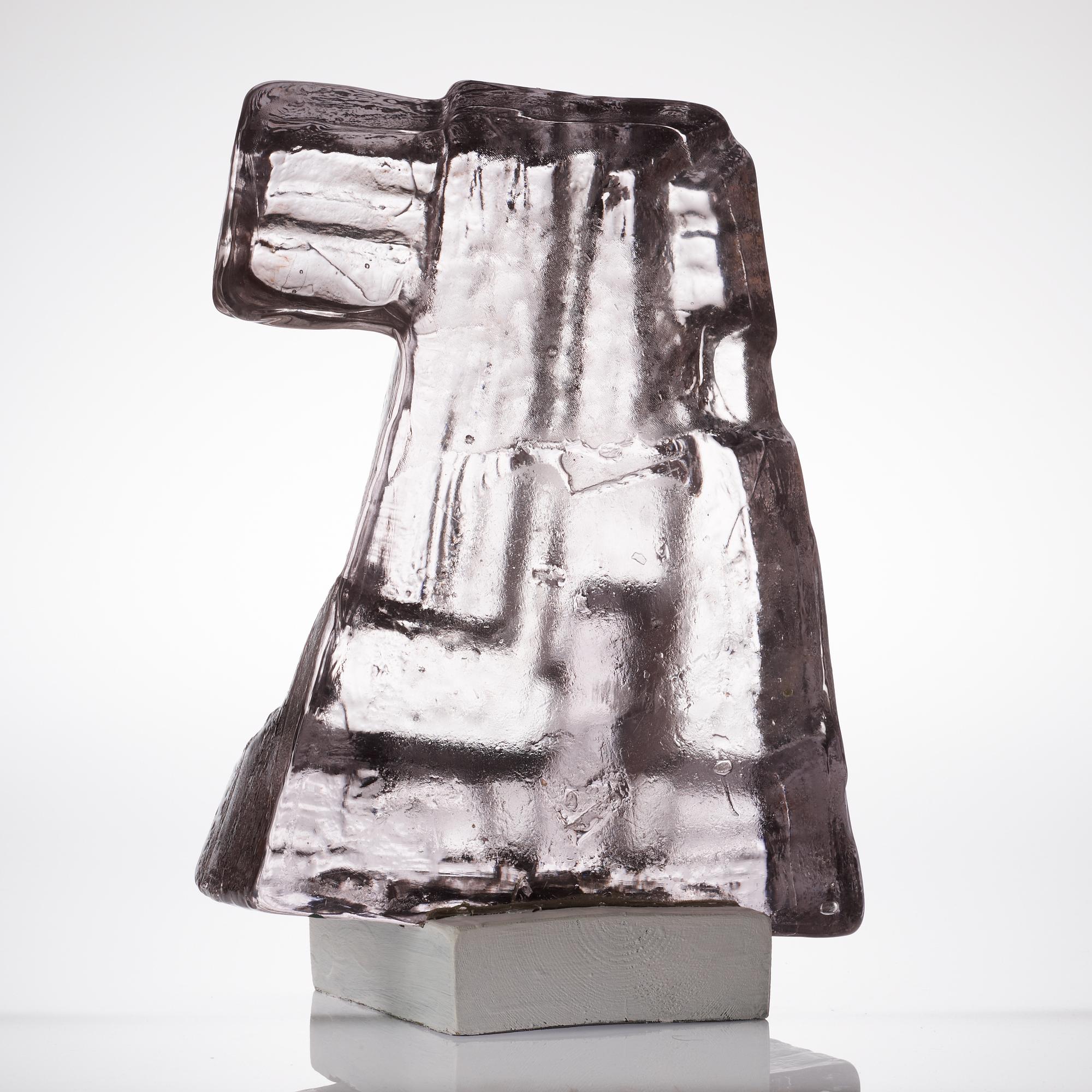 EDVIN ÖHRSTRÖM, skulptur, Lindshammars glasbruk, 1963.