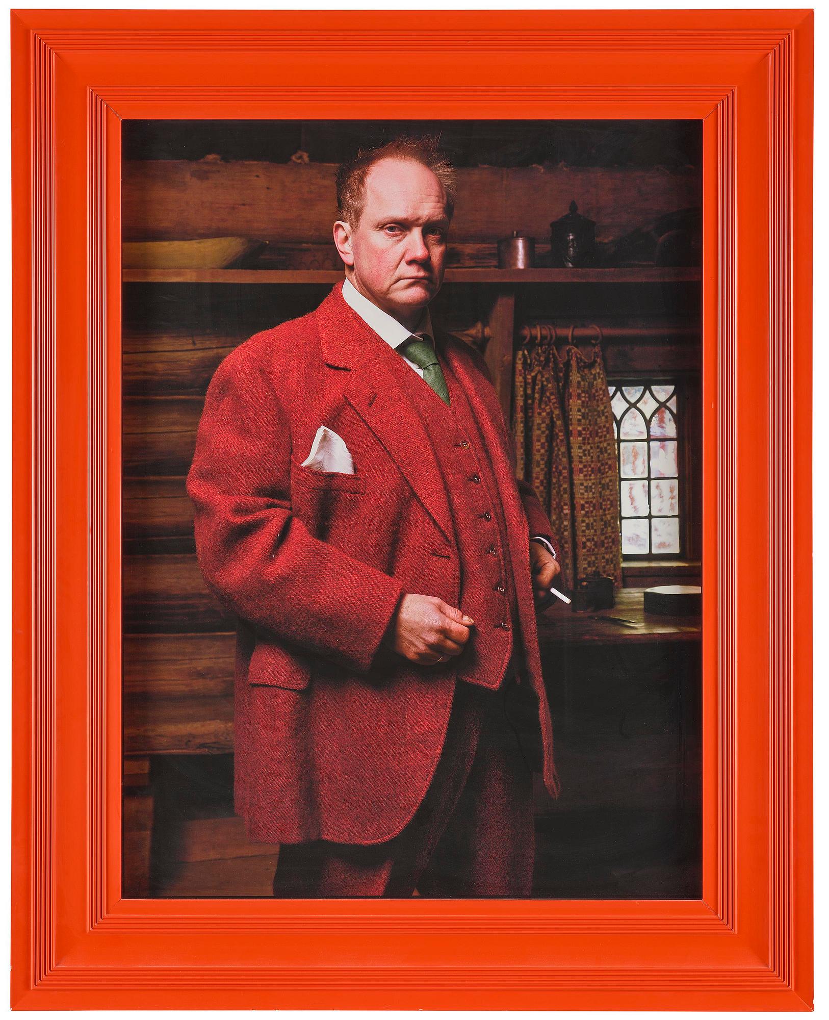 Peter Johansson, "Självporträtt i rött", 2012.