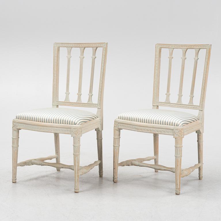 A pair of late Gustavian chairs by Erik Öhmark (master 1777-1813).