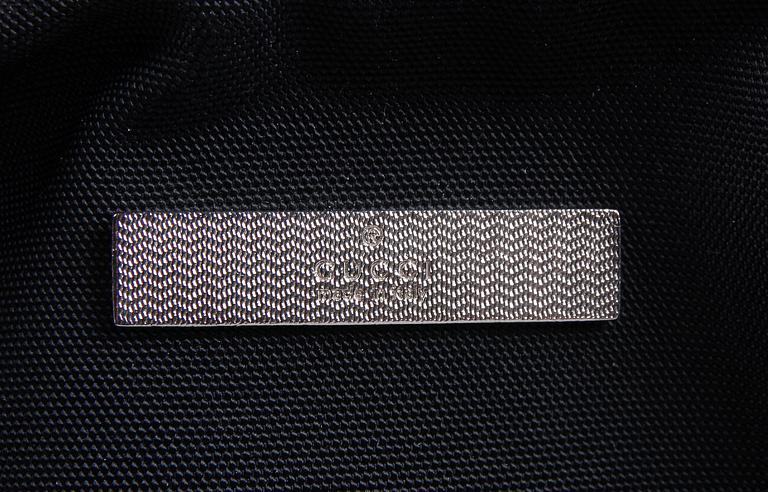HANDVÄSKA, nylon, läder och vitmetall, Gucci, Italien, 1990-tal.